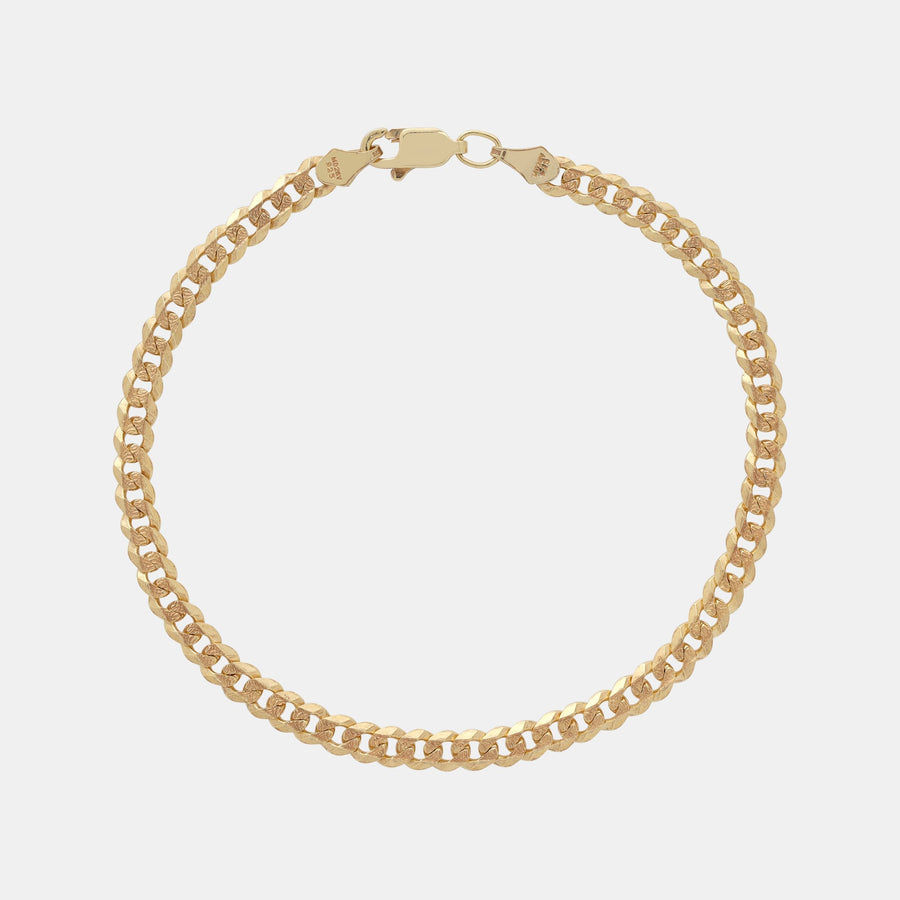 Curb Bracelet (Solid Gold) 4mm