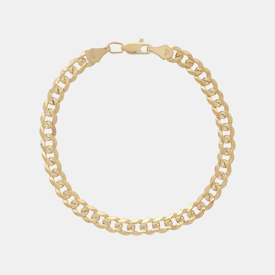 Curb Bracelet (Solid Gold) 6mm