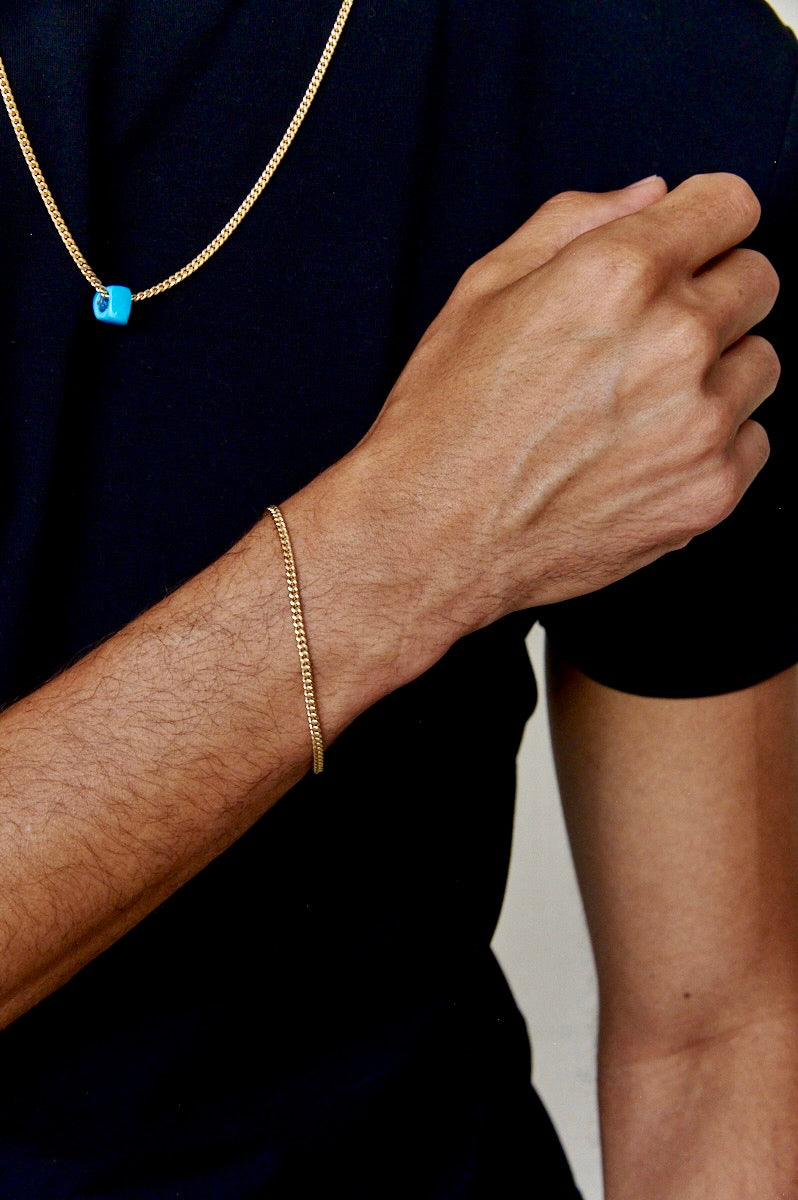 Cuban Link Bracelet (Solid Gold) 3mm