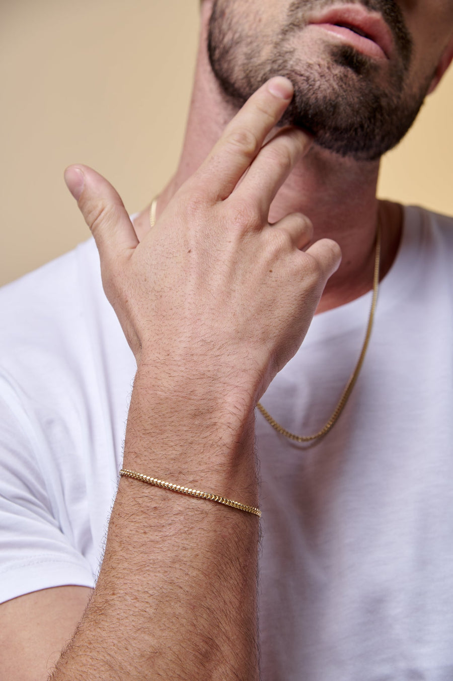 Cuban Link Bracelet (Solid Gold) 3mm