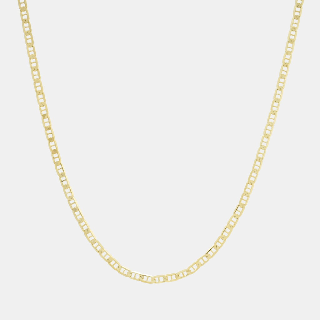 Cadena Ancla Martillada (Solid Gold) 3mm - Triangulum Workshop