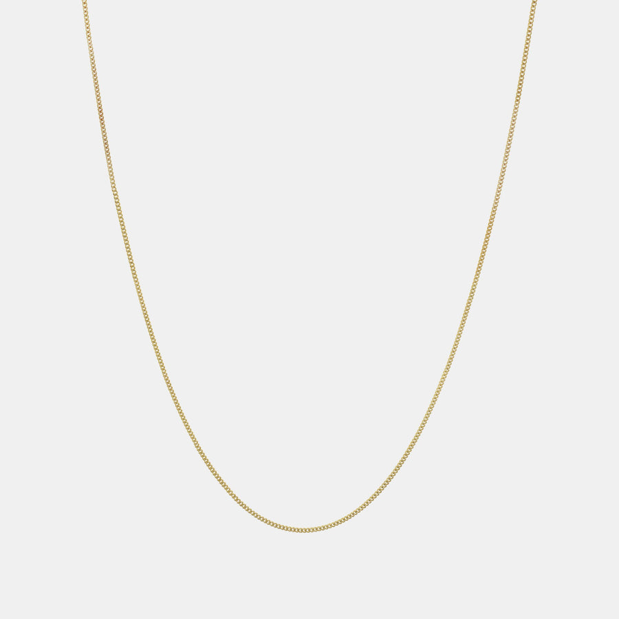 Cadena Cuban Link 1mm de oro sólido 14K