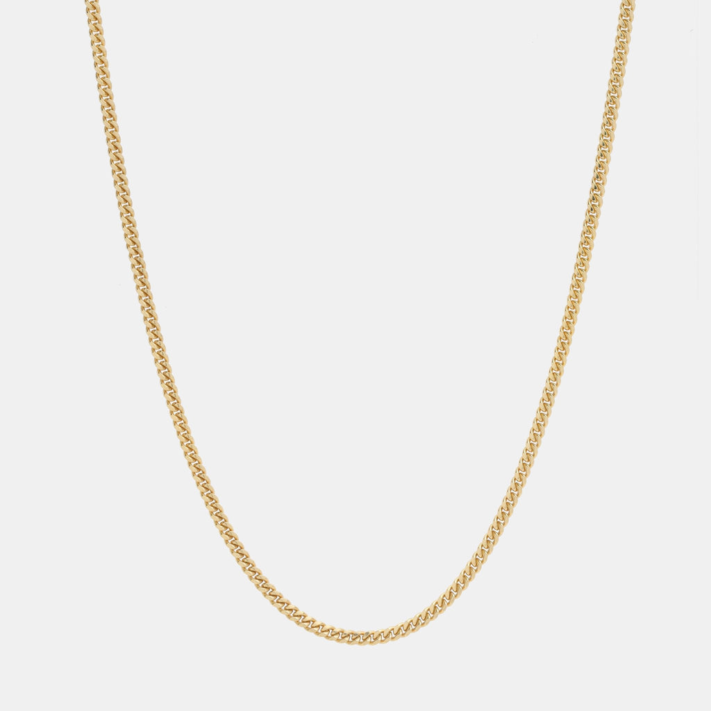 Cadena Cuban Link 3mm de oro sólido