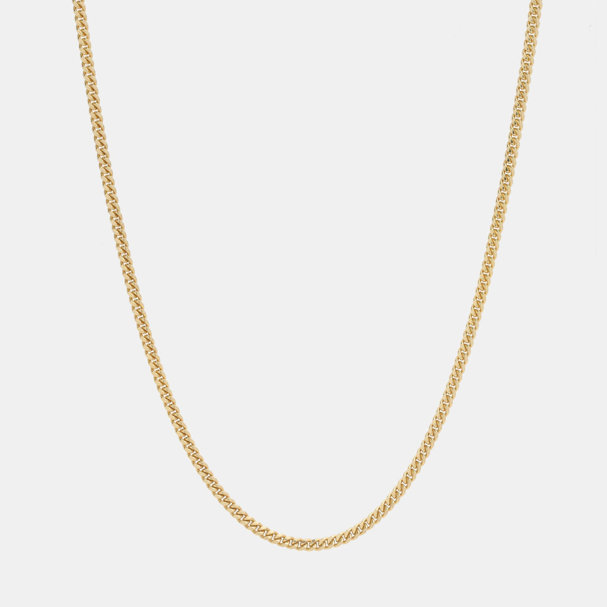 Cadena Cuban Link 3mm de oro sólido