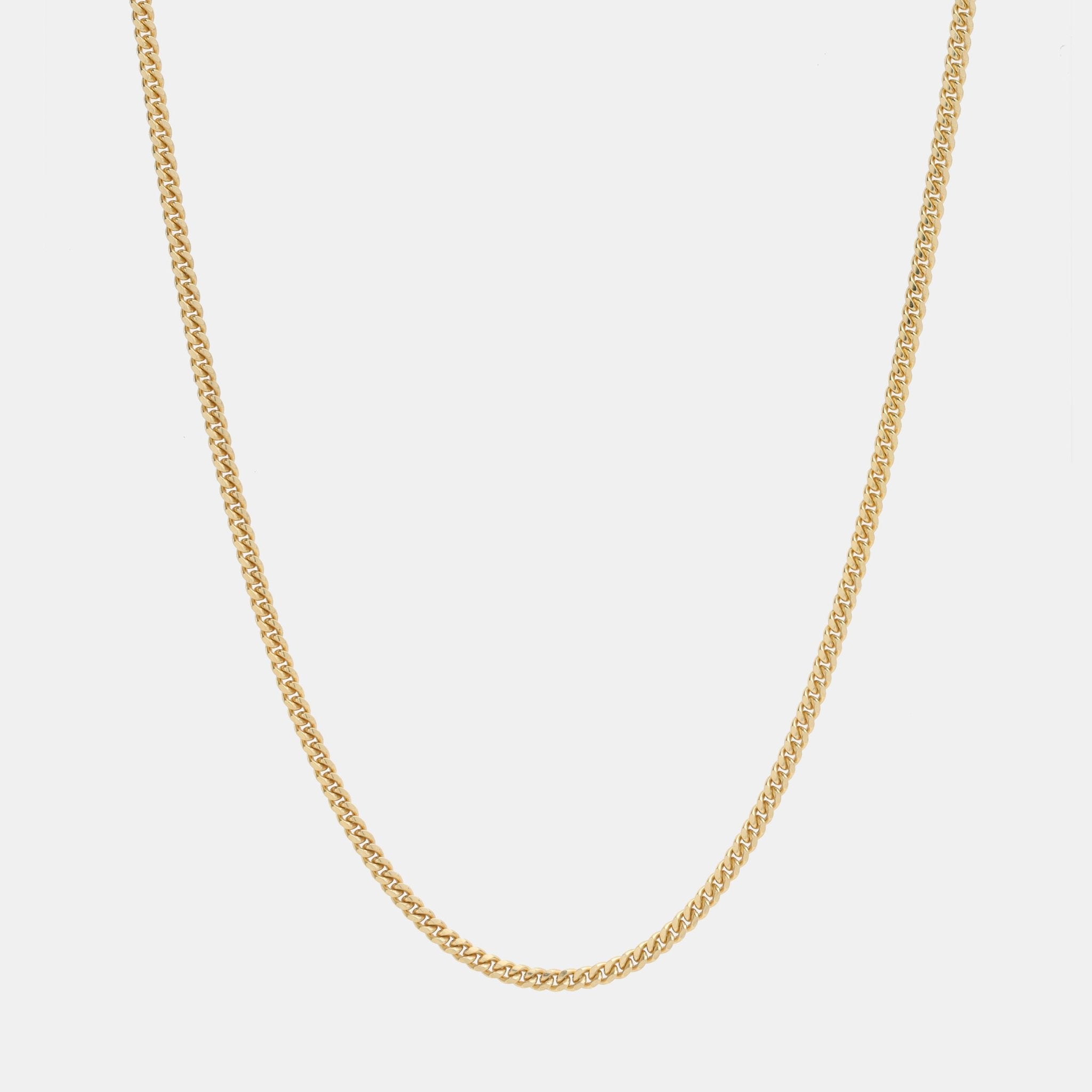 Cadena Cuban Link 3mm de oro sólido