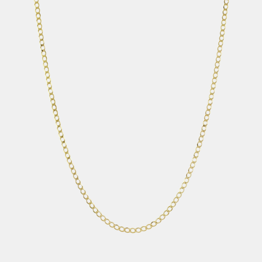 Cadena Curb (Solid Gold) 3mm - Triangulum Workshop