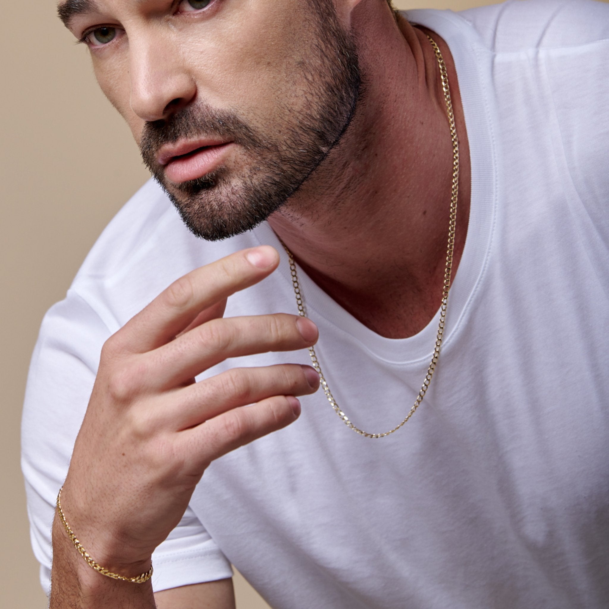 Cadena Curb (Solid Gold) 4mm - Triangulum Workshop