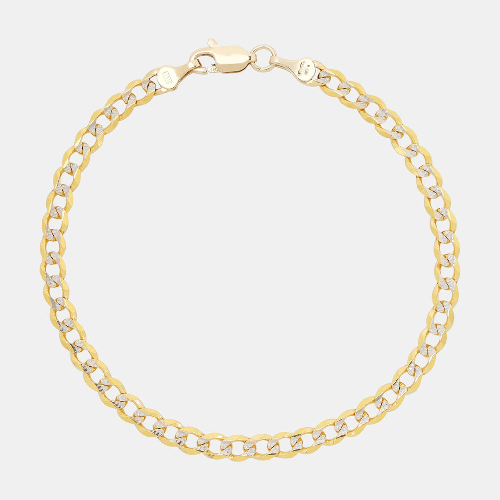 Curb Pavé 5mm (Solid Gold) Bracelet - Triangulum Workshop