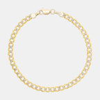 Curb Pavé 5mm (Solid Gold) Bracelet - Triangulum Workshop