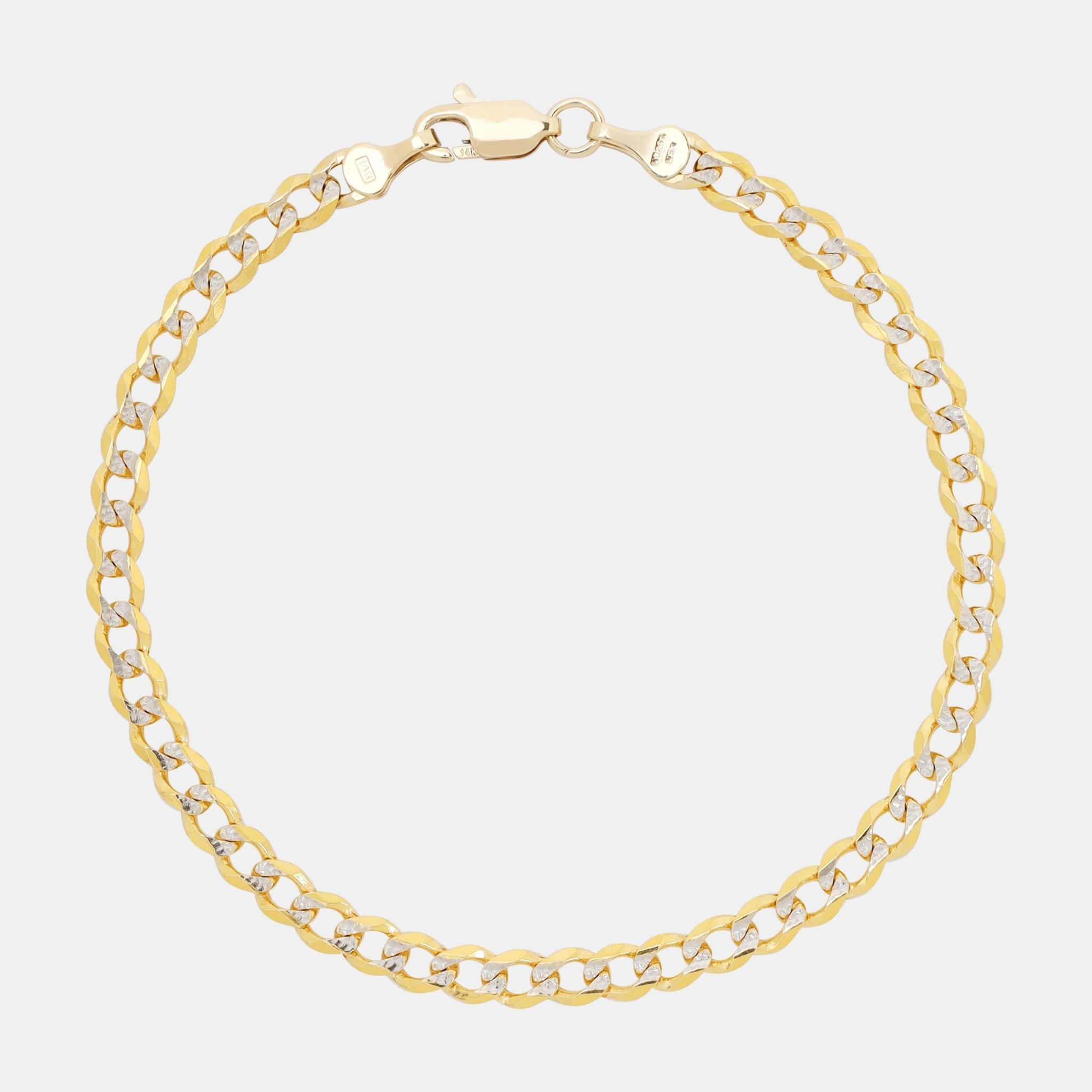 Curb Pavé 5mm (Solid Gold) Bracelet - Triangulum Workshop