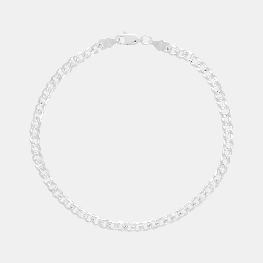 Curb (Silver) 4mm Bracelet - Triangulum Workshop