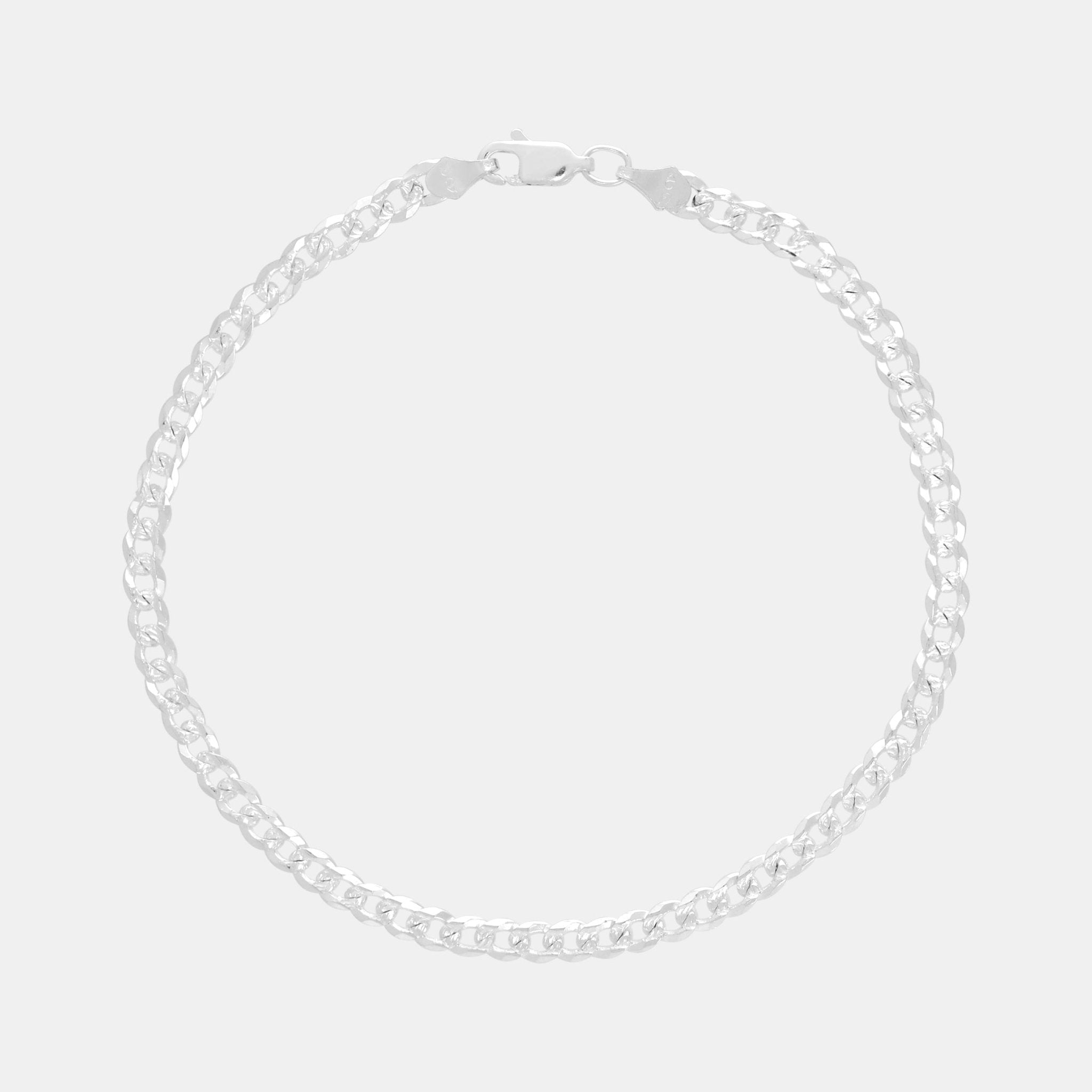 Curb (Silver) 4mm Bracelet - Triangulum Workshop