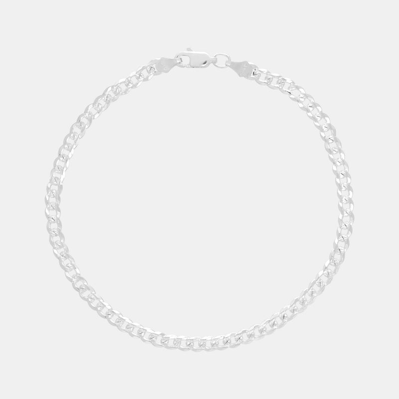 Curb (Silver) 4mm Bracelet - Triangulum Workshop