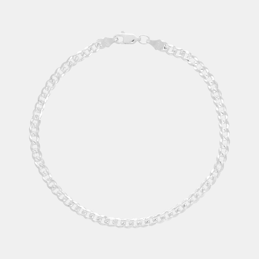 Curb (Silver) 4mm Bracelet - Triangulum Workshop